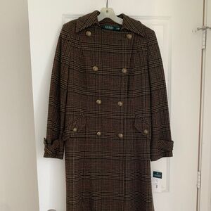 Ralph Lauren Plaid Coat with tags